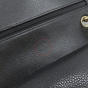 シャネル CHANEL マトラッセ 25 フラップバッグ A01112 ブラック キャビアスキン ショルダーバッグ ゴールド金具 黒 ダブルフラップ ダブルチェーン Wチェーン