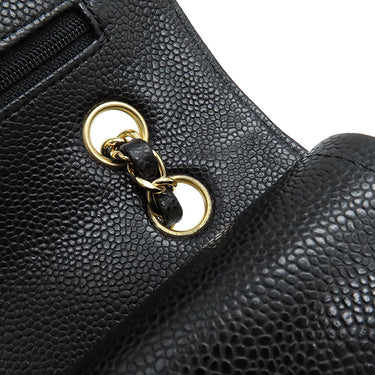 シャネル CHANEL マトラッセ 25 フラップバッグ A01112 ブラック キャビアスキン ショルダーバッグ ゴールド金具 黒 ダブルフラップ ダブルチェーン Wチェーン