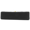 シャネル CHANEL マトラッセ 25 フラップバッグ A01112 ブラック キャビアスキン ショルダーバッグ ゴールド金具 黒 ダブルフラップ ダブルチェーン Wチェーン