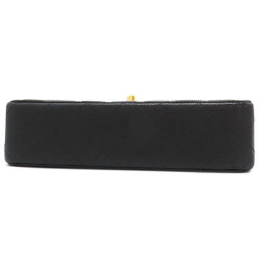 シャネル CHANEL マトラッセ 25 フラップバッグ A01112 ブラック キャビアスキン ショルダーバッグ ゴールド金具 黒 ダブルフラップ ダブルチェーン Wチェーン