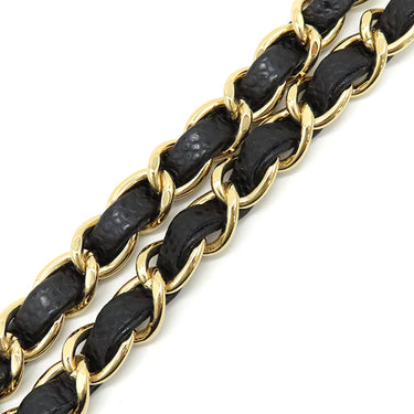 シャネル CHANEL マトラッセ 25 フラップバッグ A01112 ブラック キャビアスキン ショルダーバッグ ゴールド金具 黒 ダブルフラップ ダブルチェーン Wチェーン