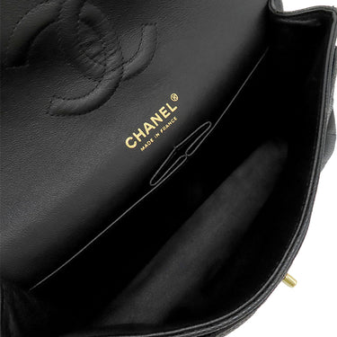 シャネル CHANEL マトラッセ 25 フラップバッグ A01112 ブラック キャビアスキン ショルダーバッグ ゴールド金具 黒 ダブルフラップ ダブルチェーン Wチェーン