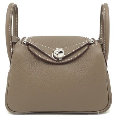 エルメス HERMES リンディ ミニ 20 エトゥープ トリヨンクレマンス ショルダーバッグ シルバー金具 新品 未使用 グレージュ