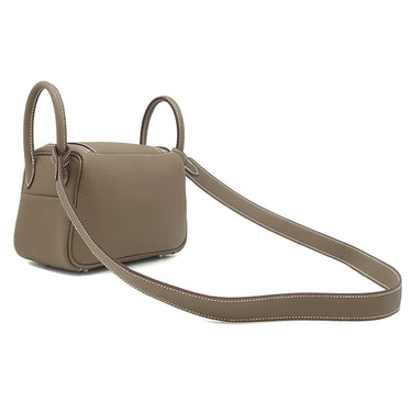 エルメス HERMES リンディ ミニ 20 エトゥープ トリヨンクレマンス ショルダーバッグ シルバー金具 新品 未使用 グレージュ