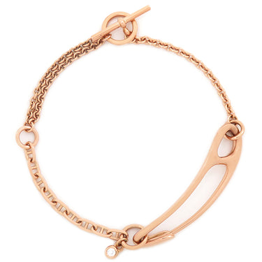 エルメス HERMES シェーヌダンクル パンク H122404B 00ST ピンクゴールド K18PG ダイヤモンド SH ブレスレット 750PG 18K