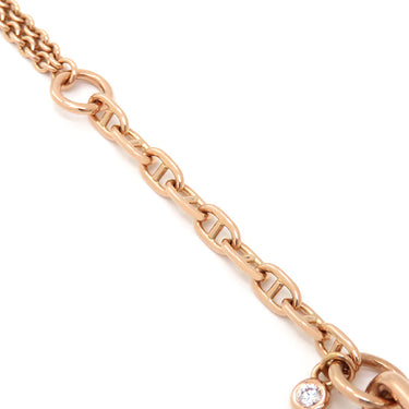 エルメス HERMES シェーヌダンクル パンク H122404B 00ST ピンクゴールド K18PG ダイヤモンド SH ブレスレット 750PG 18K