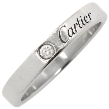 カルティエ Cartier C ドゥ カルティエ B4051300 プラチナシルバー Pt950 #51(JP11) リング 指輪 エングレーブド ロゴ 1P ウェディングリング プラチナ 11号