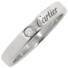 カルティエ Cartier C ドゥ カルティエ B4051300 プラチナシルバー Pt950 #51(JP11) リング 指輪 エングレーブド ロゴ 1P ウェディングリング プラチナ 11号