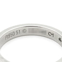 カルティエ Cartier C ドゥ カルティエ B4051300 プラチナシルバー Pt950 #51(JP11) リング 指輪 エングレーブド ロゴ 1P ウェディングリング プラチナ 11号