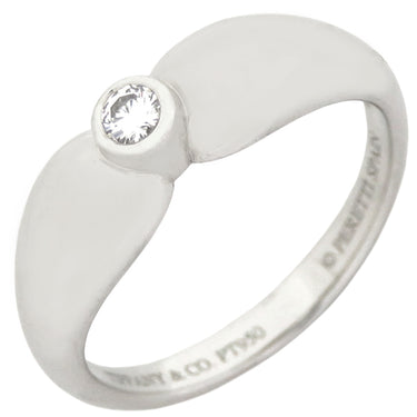 ティファニー Tiffany & Co ダイヤリング プラチナシルバー Pt950 リング 指輪 1Pダイヤ T＆Co. エルサペレッティ 9号