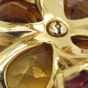 シャネル CHANEL クローバー リング オレンジXイエローゴールド K18YG シトリン ガーネット リング 指輪 黄 18K 750YG 14号