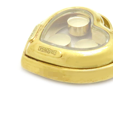 ショパール CHOPARD ハッピーダイヤモンド イエローゴールド K18YG ダイヤモンド イヤリング ムービングダイヤ 3P 三粒 18K Au750