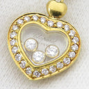 ショパール CHOPARD ハッピーダイヤモンド イエローゴールド K18YG ダイヤモンド イヤリング ムービングダイヤ 3P 三粒 18K Au750