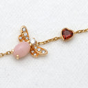 ショーメ CHAUMET アトラップ モア ビー 081714-000 ピンクゴールド K18PG ガーネット ピンクオパール ダイヤモンド ブレスレット ハチモチーフ