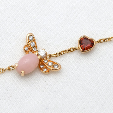 ショーメ CHAUMET アトラップ モア ビー 081714-000 ピンクゴールド K18PG ガーネット ピンクオパール ダイヤモンド ブレスレット ハチモチーフ