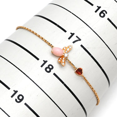 ショーメ CHAUMET アトラップ モア ビー 081714-000 ピンクゴールド K18PG ガーネット ピンクオパール ダイヤモンド ブレスレット ハチモチーフ