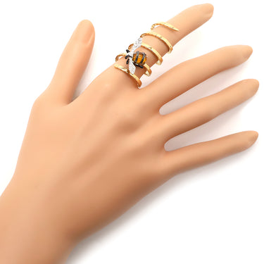 STAURINO FRATELLI スタウリーノ フラテッリ マジック スネーク ビー ピンクゴールド K18PG ダイヤモンド ブラックダイヤモンド シトリン リング 指輪 螺旋 蜂 12号