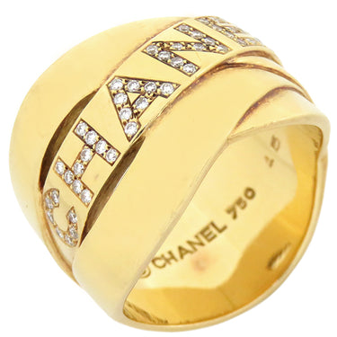 シャネル CHANEL ボルデュックリング ダイヤ イエローゴールド K18YG ダイヤモンド リング 指輪 ロゴ 17.5号 17.5号