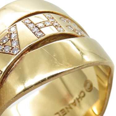 シャネル CHANEL ボルデュックリング ダイヤ イエローゴールド K18YG ダイヤモンド リング 指輪 ロゴ 17.5号 17.5号