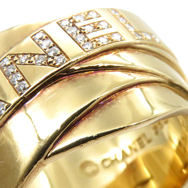 シャネル CHANEL ボルデュックリング ダイヤ イエローゴールド K18YG ダイヤモンド リング 指輪 ロゴ 17.5号 17.5号