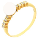 TASAKI TASAKI パール ダイヤリング パールホワイトXイエローゴールド K18YG パール ダイヤモンド リング 指輪 真珠 1P 1粒 10号