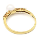 TASAKI TASAKI パール ダイヤリング パールホワイトXイエローゴールド K18YG パール ダイヤモンド リング 指輪 真珠 1P 1粒 10号