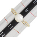 TASAKI TASAKI パール ダイヤリング パールホワイトXイエローゴールド K18YG パール ダイヤモンド リング 指輪 真珠 1P 1粒 10号