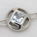 カルティエ Cartier パシャ グリッド ブレスレット ホワイトゴールド K18WG ペリドット アクアマリン アイオライト ブレスレット 750WG 18K 18金 バングル 色石 スクエアカット
