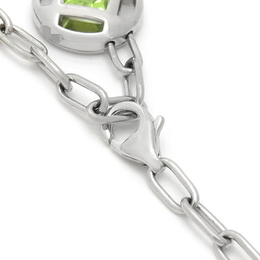 カルティエ Cartier パシャ グリッド ブレスレット ホワイトゴールド K18WG ペリドット アクアマリン アイオライト ブレスレット 750WG 18K 18金 バングル 色石 スクエアカット