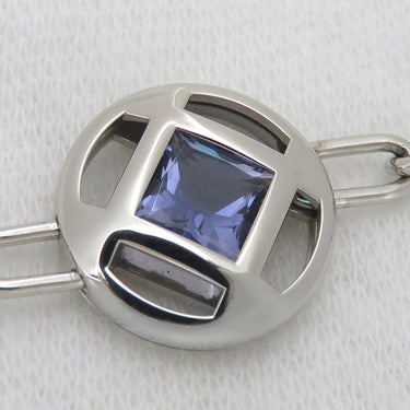 カルティエ Cartier パシャ グリッド ブレスレット ホワイトゴールド K18WG ペリドット アクアマリン アイオライト ブレスレット 750WG 18K 18金 バングル 色石 スクエアカット