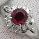 ノンブランド NON BRAND ルビー ダイヤリング プラチナシルバー Pt900 ルビー ダイヤモンド リング 指輪 レッド 赤 8号