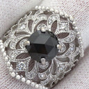 ノンブランド NON BRAND ブラックダイヤリング ホワイトゴールド K18WG ダイヤモンド ブラックダイヤモンド リング 指輪 11号