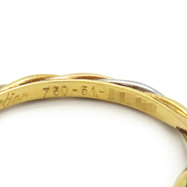 カルティエ Cartier スリーカラー ツイストリング ホワイトゴールドXイエローゴールドXピンクゴールド K18WG K18YG K18PG #51(JP11) リング 指輪 10号