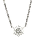 ノンブランド NON BRAND ダイヤ ペンダント プラチナシルバー Pt850 ダイヤモンド ネックレス