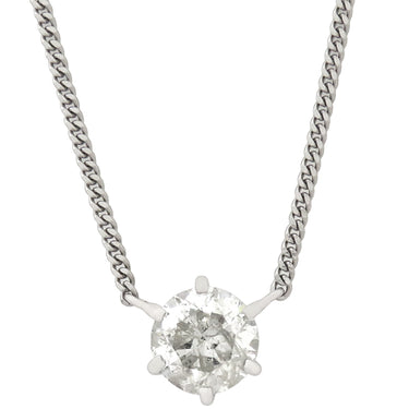 ノンブランド NON BRAND ダイヤ ペンダント プラチナシルバー Pt850 ダイヤモンド ネックレス