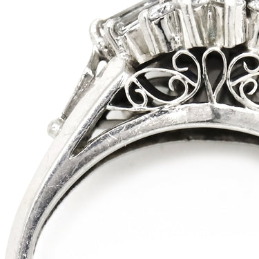 ノンブランド NON BRAND ブルーサファイア ダイヤリング プラチナシルバー Pt900 サファイア ダイヤモンド リング 指輪 プラチナ 青 11.5号