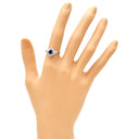 ノンブランド NON BRAND ブルーサファイア ダイヤリング プラチナシルバー Pt900 サファイア ダイヤモンド リング 指輪 プラチナ 青 11.5号