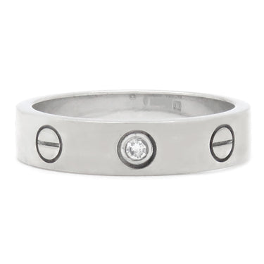 カルティエ Cartier ミニラブリング 1Pダイヤ B4050549 ホワイトゴールド K18WG ダイヤモンド #49(JP9) リング 指輪 LOVE Ring 750 18K WG 18金 9号
