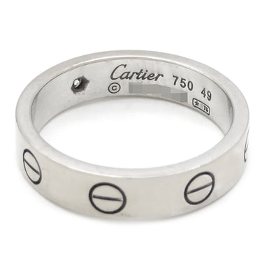 カルティエ Cartier ミニラブリング 1Pダイヤ B4050549 ホワイトゴールド K18WG ダイヤモンド #49(JP9) リング 指輪 LOVE Ring 750 18K WG 18金 9号