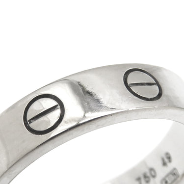 カルティエ Cartier ミニラブリング 1Pダイヤ B4050549 ホワイトゴールド K18WG ダイヤモンド #49(JP9) リング 指輪 LOVE Ring 750 18K WG 18金 9号
