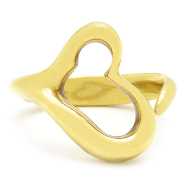 ティファニー Tiffany & Co オープンハート イエローゴールド K18YG リング 指輪 T＆Co. 750 750YG エルサ ペレッティ 7号