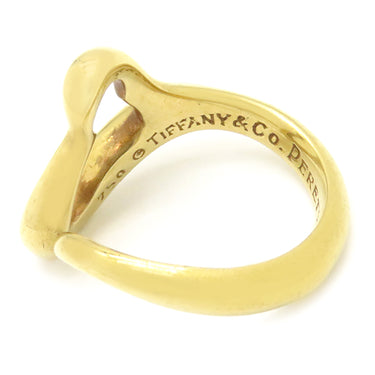 ティファニー Tiffany & Co オープンハート イエローゴールド K18YG リング 指輪 T＆Co. 750 750YG エルサ ペレッティ 7号