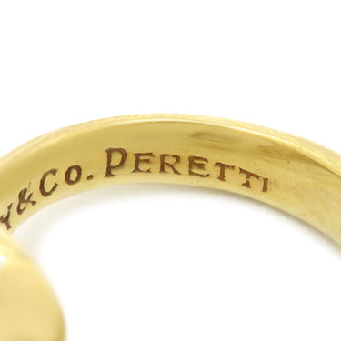 ティファニー Tiffany & Co オープンハート イエローゴールド K18YG リング 指輪 T＆Co. 750 750YG エルサ ペレッティ 7号