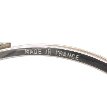 エルメス HERMES ベルト ブラウン×シルバー メタル レザー ブレスレット シルバー金具