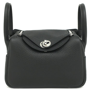 エルメス HERMES リンディ ミニ 20 ブラック トリヨンクレマンス ショルダーバッグ シルバー金具 新品 未使用 黒