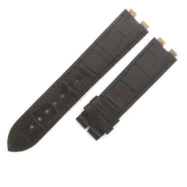 ピアジェ PIAGET ポロ用 クロコバンド ブラック クロコダイル 腕時計パーツ 未使用 純正 替え ベルト バンド ストラップ 20ｍｍ 黒 ブラック