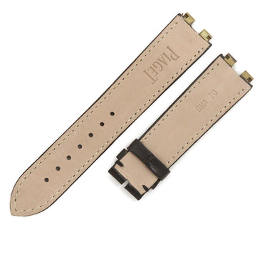 ピアジェ PIAGET ポロ用 クロコバンド ブラック クロコダイル 腕時計パーツ 未使用 純正 替え ベルト バンド ストラップ 20ｍｍ 黒 ブラック