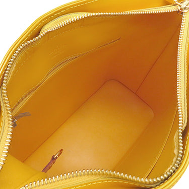 ルイヴィトン LOUIS VUITTON ヒューストン M91121 ジョーヌ モノグラムヴェルニ トートバッグ ゴールド金具 黄 ハンドバッグ
