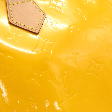 ルイヴィトン LOUIS VUITTON ヒューストン M91121 ジョーヌ モノグラムヴェルニ トートバッグ ゴールド金具 黄 ハンドバッグ