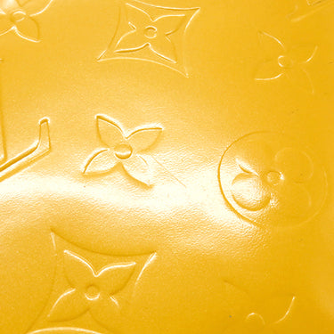 ルイヴィトン LOUIS VUITTON ヒューストン M91121 ジョーヌ モノグラムヴェルニ トートバッグ ゴールド金具 黄 ハンドバッグ